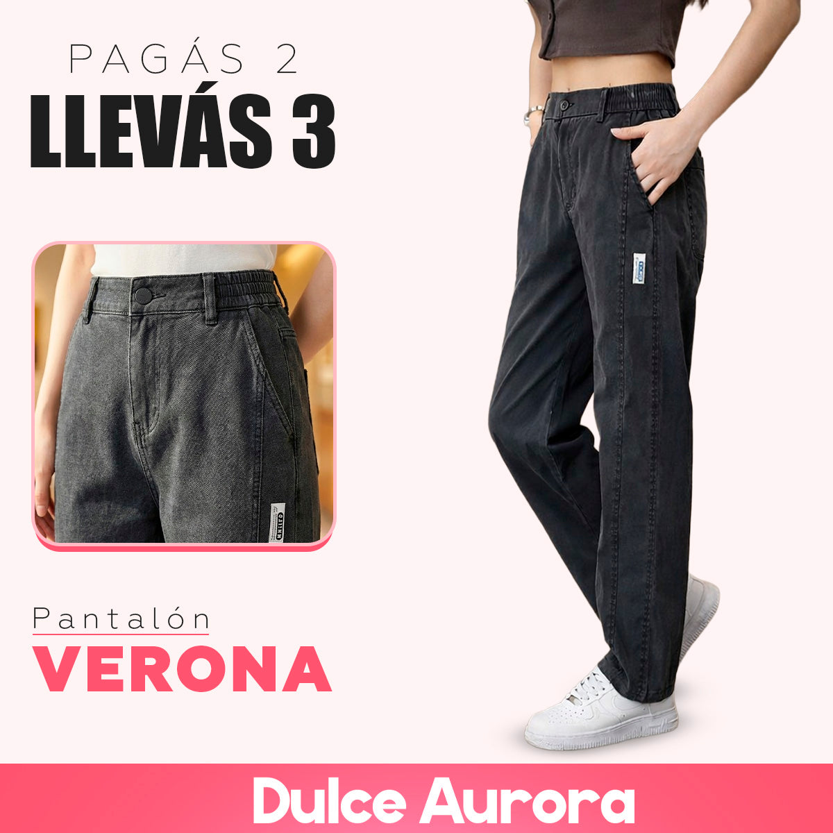 [Llevá 3 Pagá 2] Pantalón Palazzo Verona™ en Algodón Premium con Corte Moderno
