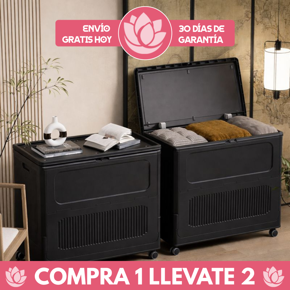 [Llevá 2 Pagá 1] Armario organizador portátil de gran capacidad de almacenamiento con rueditas